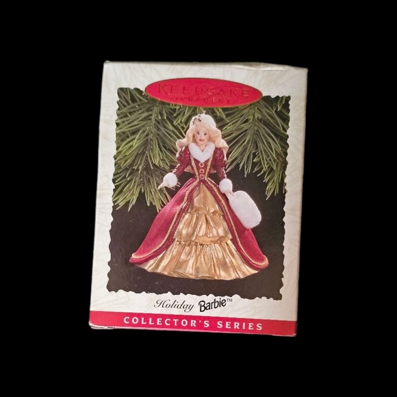 Barbie Handcrafted Ornament in Red and White - Picture 1 of 3